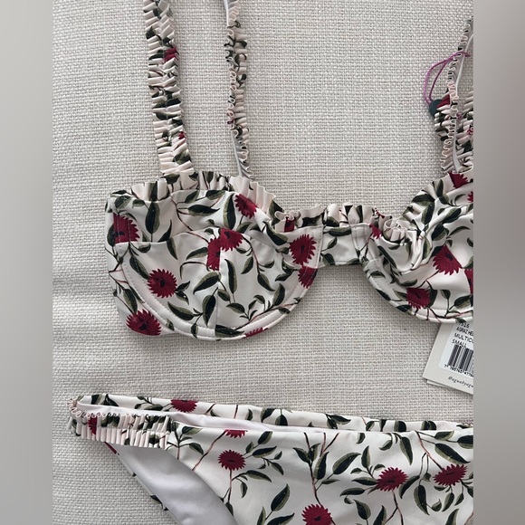 NWT Agua Bendita Hedera Print Bikini Top and Bottom - Picture 3 of 5